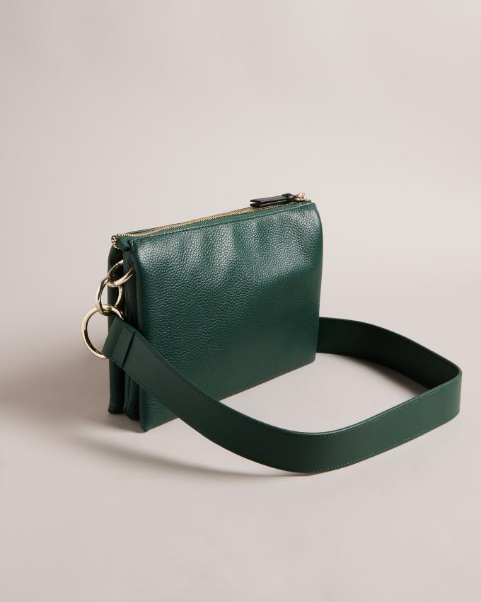 Sac Crossbody Ted Baker Branded Webbing Vert Foncé Femme | YKF-13360341